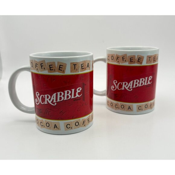 Scrabble Board Game Coffee Mug Set Tea Cocoa Cup Retro Game Night - Picture 9 of 9